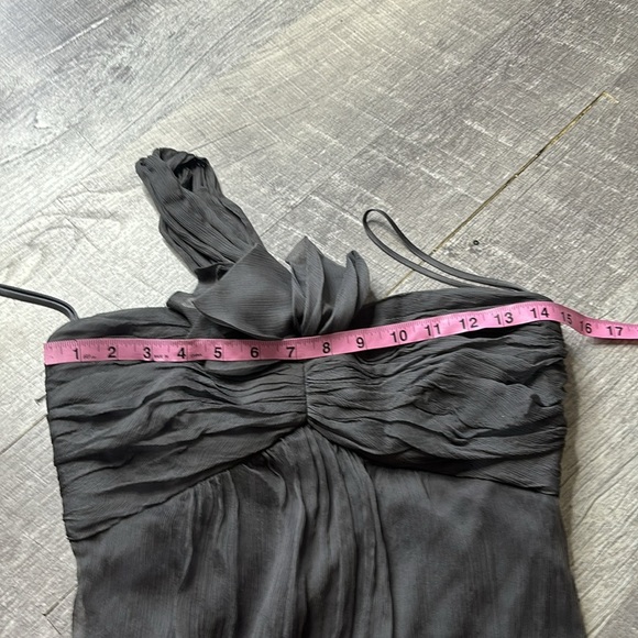 AMSALE charcoal Silk Chiffon - Picture 5 of 10